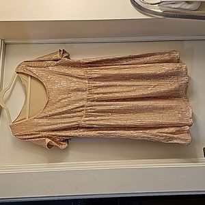 Rose gold sequin dress